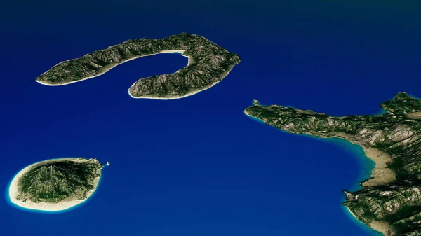 Petites îles volcaniques dans l'océan Aérien — Photo
