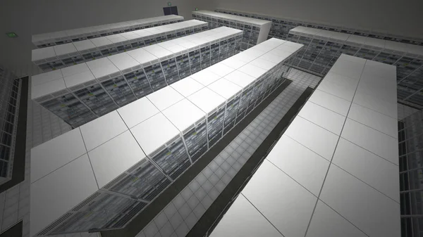 Moderna sala server data center — Foto Stock