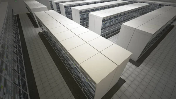 Modern veri merkezi sunucu odası — Stok fotoğraf