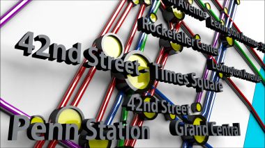 Metro hatları ve New York City istasyonları metro Brooklyn zı