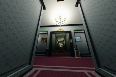 Süslü otel koridor