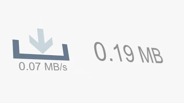 Звантаження онлайн-контенту на повільному з'єднанні з Інтернетом — стокове фото