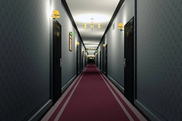 Fantazyjne Hotel korytarza — Zdjęcie stockowe