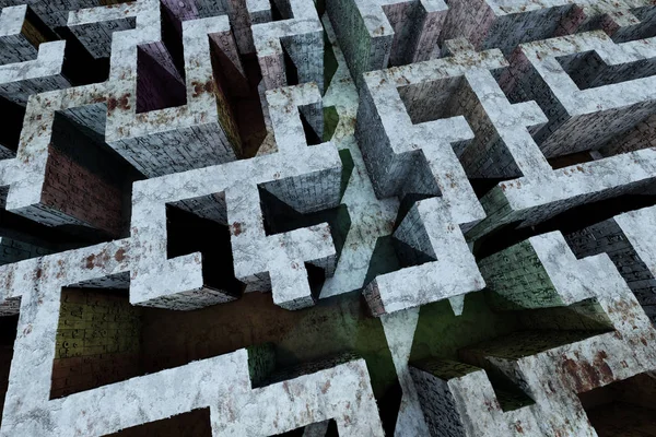 Mysterieuze raadselachtige doolhof labyrint — Stockfoto