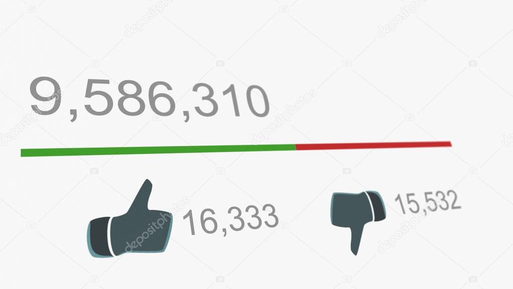Very Divisive Online Video Watch and Popularity Counters Illustration