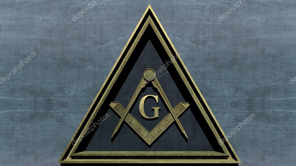 Free Masonic Grand Lodge Sign Editorial 3D Illustration