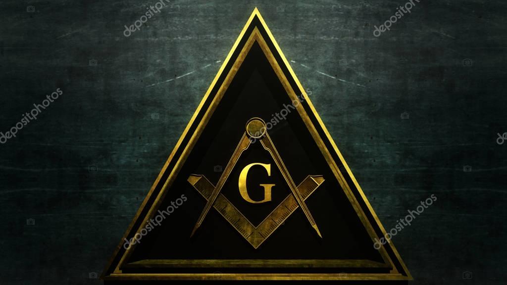 Free Masonic Grand Lodge Sign Editorial 3D Illustration