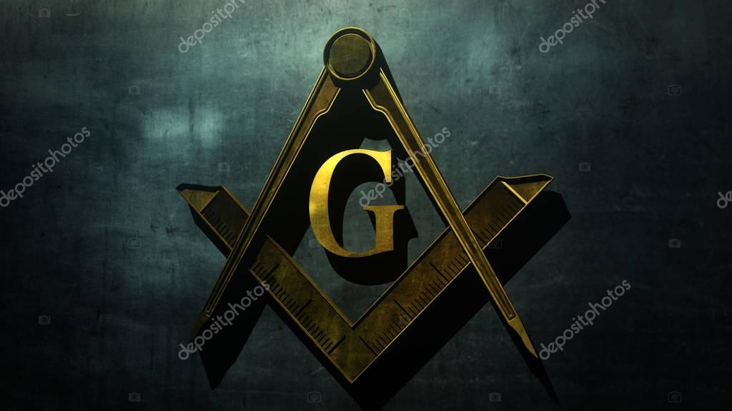 Free Masonic Grand Lodge Sign Editorial 3D Illustration