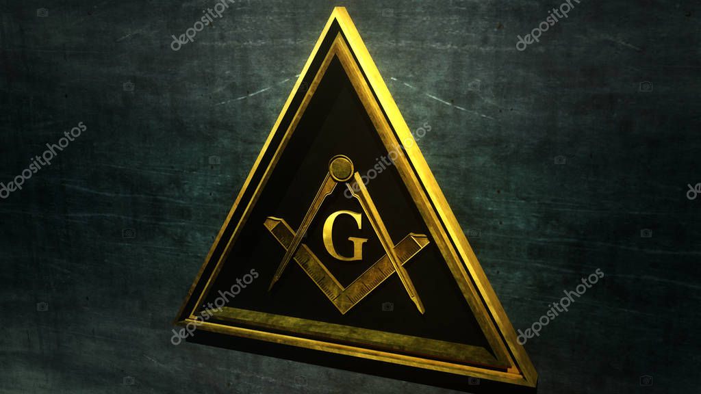 Free Masonic Grand Lodge Sign Editorial 3D Illustration