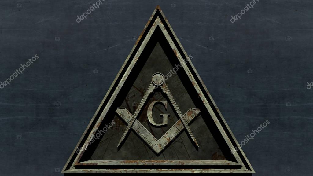Free Masonic Grand Lodge Sign Editorial 3D Illustration