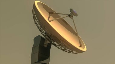 Radyo teleskop anten Gözlemevi donanımı, gün batımı Su çanak