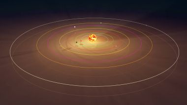 TRAPPIST-1 System 3D Illustration