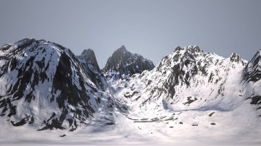 karlı dağ zirveleri