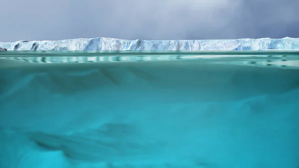 Yarı sualtı kamera ile kutup manzara