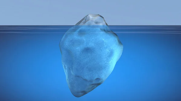 Arctic yarı sualtı kamera ile büyük buzdağı