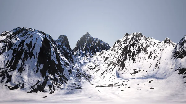 白雪皑皑的山峰 — 图库照片