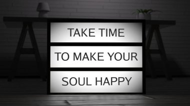Senin ruh mutlu Lightbox yapmak için zaman ayırın