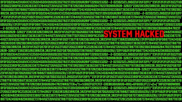 Système informatique Hacked Terminal Concept — Photo