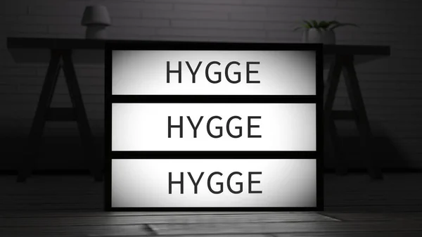 Hygge ライト ボックス — ストック写真