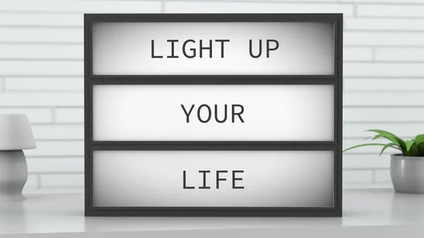 Освітлення вашого життя Lightbox — стокове фото