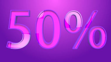% 50 İndirimli Metin 3d İllüstrasyon