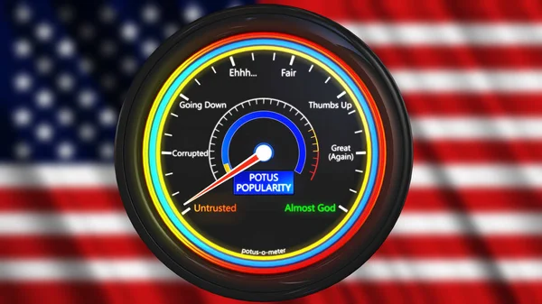 Potus Popularität Meter Illustration — Stockfoto