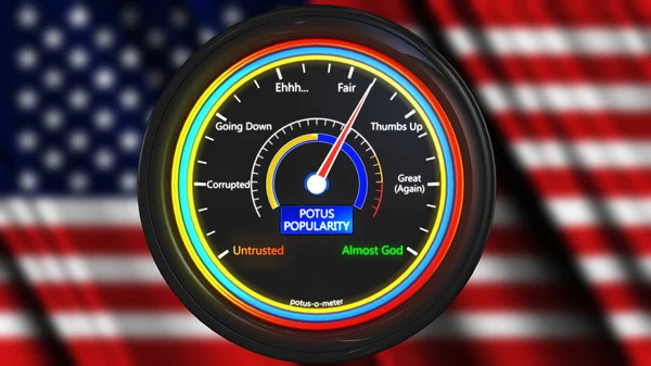 Potus Popularity Meter Ilustração — Fotografia de Stock