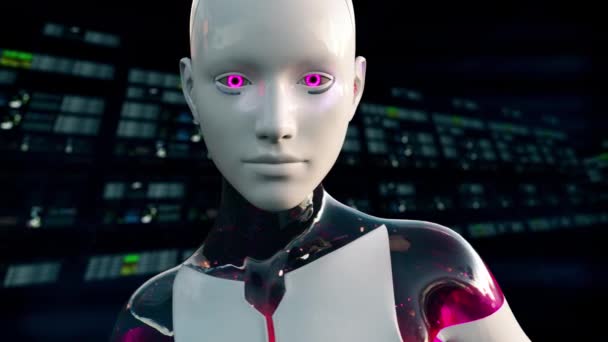Ai人工知能サーバルームの停電1 — ストック動画
