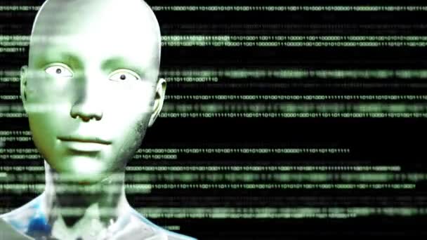 Inteligencia Artificial Cálculos Digitales — Vídeo de stock