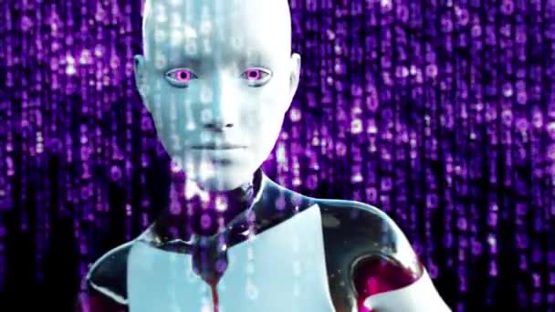 Artificiell Intelligens Digitala Beräkningar — Stockvideo