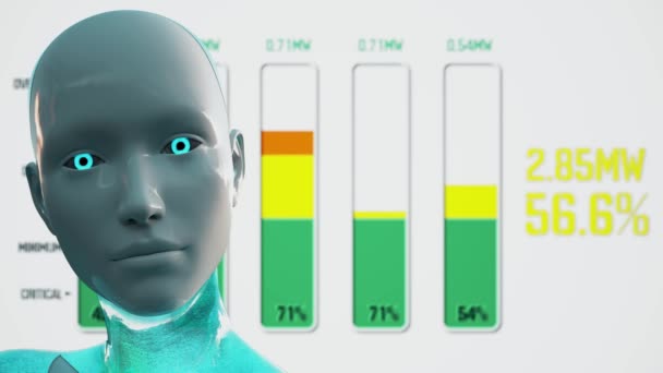 Artificiell Intelligens Som Orsakar Strömavbrott Blackout — Stockvideo