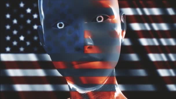 Usa Artificial Intelligence Concept — стокове відео
