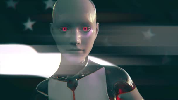 Usa Artificial Intelligence Concept — стокове відео