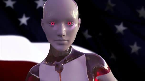 Usa Artificiell Intelligens Koncept — Stockvideo