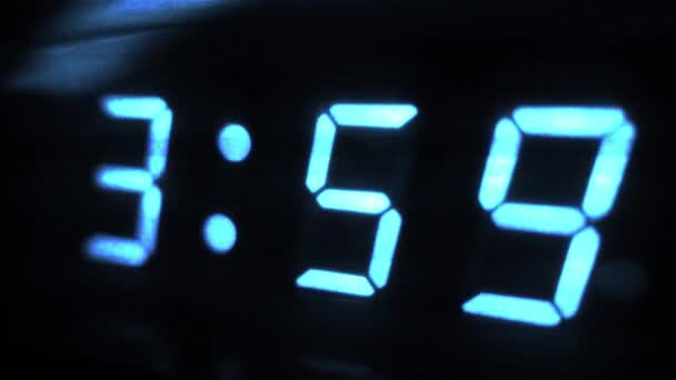 Digital Alarm Futuristic Design — Stock Video