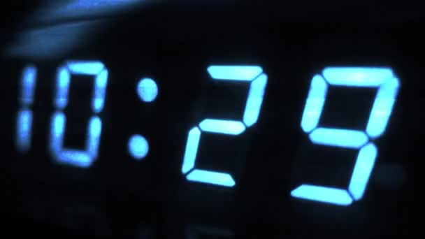 Digital Clock Turn Futuristisches Design — Stockvideo