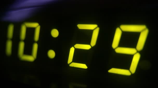 Digital Clock Turn — Stock Video