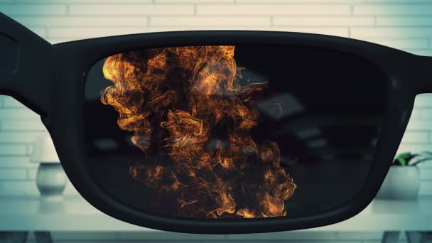 Super Slow Motion Explosion Glass Concept Art — Stok video