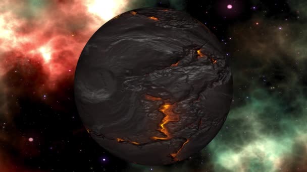 Fantazja Science Fiction Planet Wszechświecie Płynna Pętla — Wideo stockowe