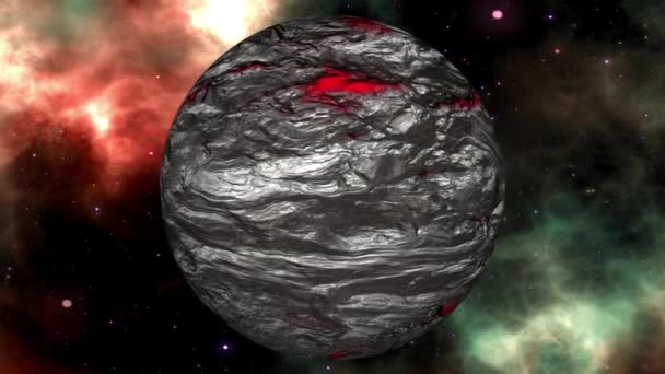Fantasy Science Fiction Planet Universum Nahtlose Schleife — Stockvideo