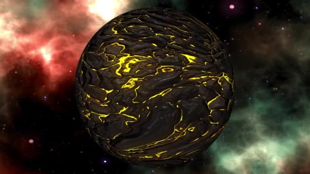 Fantasy Science Fiction Planet Univerzumban Zökkenőmentes Ciklus — Stock videók