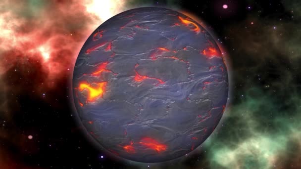 Fantasy Science Fiction Planet Universe Seamless Loop — Stock Video