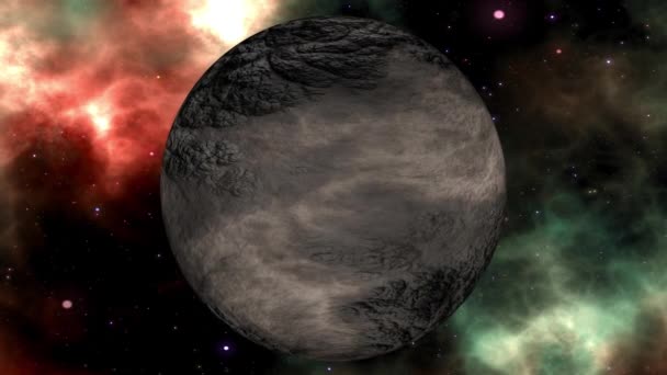 Fantazja Science Fiction Planet Wszechświecie Płynna Pętla — Wideo stockowe