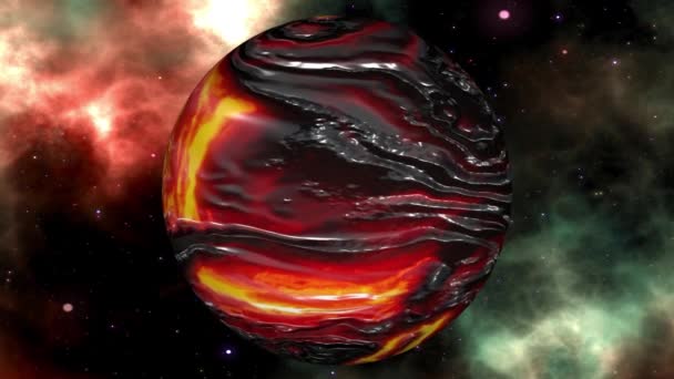 Фантастична Наукова Планета Всесвіті Безшовна Петля — стокове відео