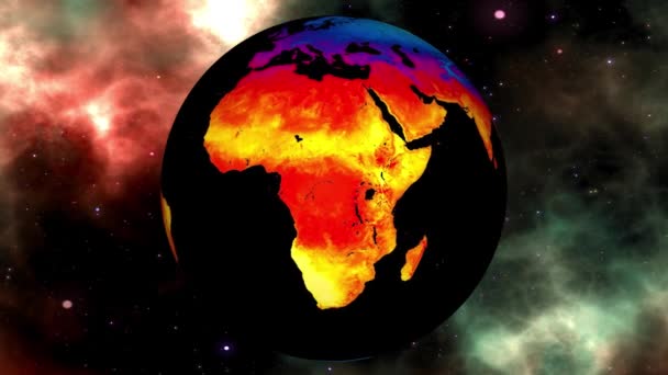 Global Warming Earth Concept Seamless Loop — Stock Video