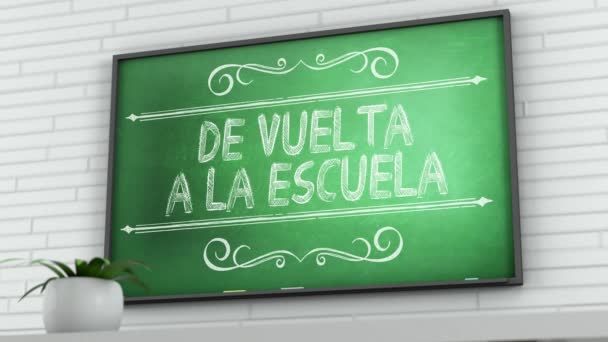학교로 돌아가 스페인어 텍스트 — 비디오
