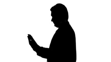 İş Adamı İyi Haber Tarafı Silueti 1 'i Aldı