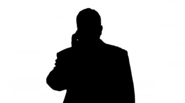 Telefon Silueti 1 'deki İşadamı