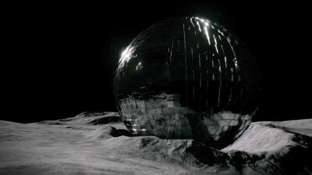 Sphère Extraterrestre Sur Astéroïde Dans Univers Animation — Video