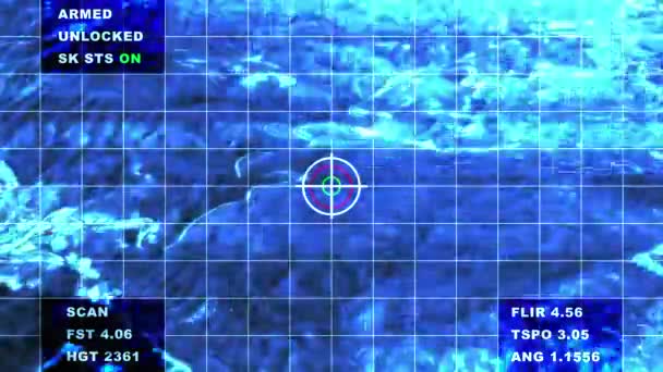 Askeri Gözetleme Hava Sineması Animasyon — Stok video